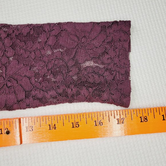 Express Dress Eyelet Lace Women's Small Purple V-Neckline Dark Romantic Vampy - Picture 12 of 15